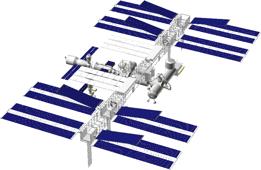 OpenSCAD model of the International Space Station