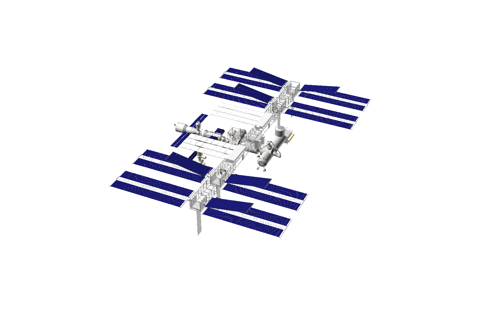 OpenSCAD model of the International Space Station